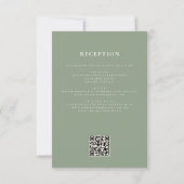 Sage Green Wildflower All In One QR Code 結婚's 招待状 (裏面)