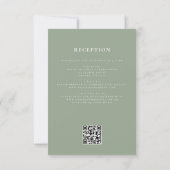 Sage Green Wildflower All In One QR Code 結婚's 招待状 (裏面)