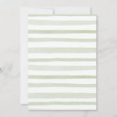 Sage Green Wildflower Arch Baptism Invitation 招待状 (裏面)