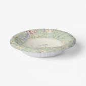 Sage Green Wildflower Baby In Bloom Baby Shower ペーパーボウル (傾斜あり)
