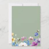 Sage Green Wildflower Baby Shower Invitation 招待状 (裏面)