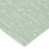 Sage Green Wildflower Baby Shower Table Runner ショートテーブルランナー (コーナー)
