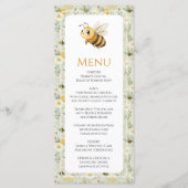Sage Green Wildflower Bee Custom Baby Shower メニュー (正面)