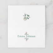 Sage Green Wildflower Folk Wedding プレイスカード (外部開封)