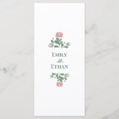 Sage Green Wildflower Folk Wedding メニュー (裏面)