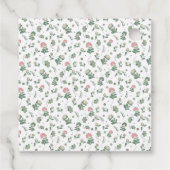 Sage Green Wildflower Wedding Favor フェイバータグ (裏面)