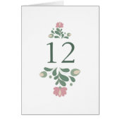 Sage Green Wildflower Wedding Table Number (正面)