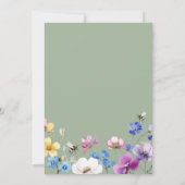Sage Green Wildflower Wildly in Love Bridal Shower 招待状 (裏面)