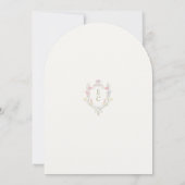 Sage Green Wildflowers Wedding Save the Date 招待状 (裏面)