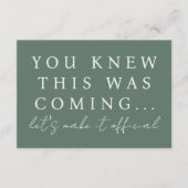 Sage Green Will You Be My Bridesmaid Proposal Card 招待状 (正面)