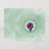Sage Green with Purple Rose Empowerment Quote (正面/裏面)