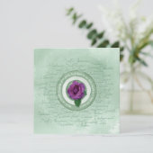 Sage Green with Purple Rose Empowerment Quote (スタンド正面)