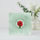 Sage Green with Red Rose Empowerment Quote (スタンド正面)