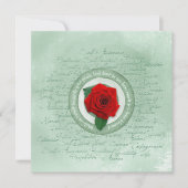 Sage Green with Red Rose Empowerment Quote (正面)