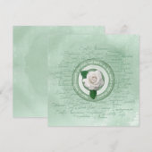 Sage Green with White Rose Empowerment Quote (正面/裏面)