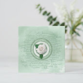 Sage Green with White Rose Empowerment Quote (スタンド正面)