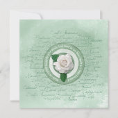  Sage Green with White Rose Empowerment Quote (正面)