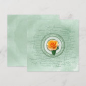 Sage Green with Yellow Rose Empowerment Quote (正面/裏面)
