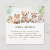 Sage Green Woodland Books for Baby Shower Card エンクロージャーカード (正面)