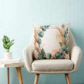 Sage Green Wreath Dried Flowers Pampas Grass クッション (椅子)