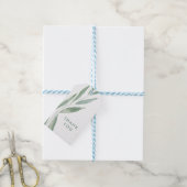 Sage Greeneryの結婚感謝のギフトラベル、お願い ギフトタグ (より糸付き)