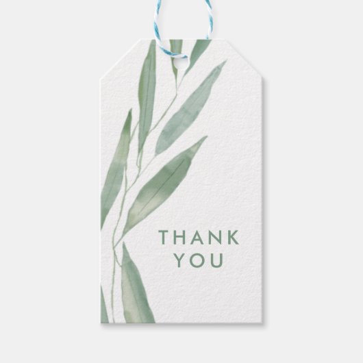 Sage Greeneryの結婚感謝のギフトラベル、お願い ギフトタグ (正面)