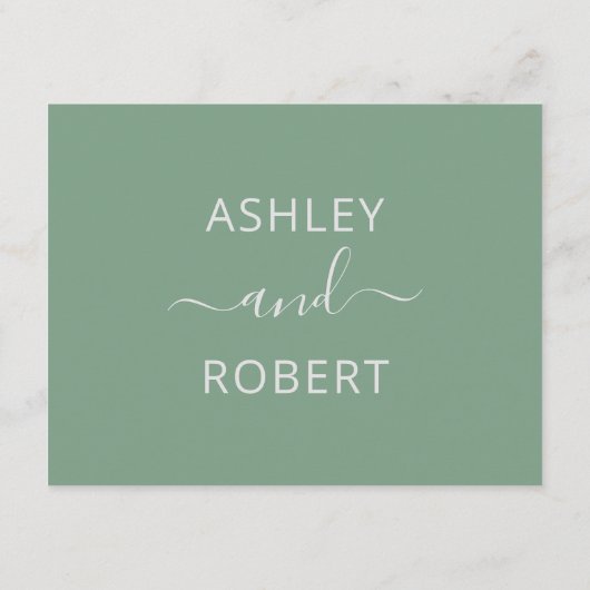 Sage Greeneryの結婚詳細カード、植物学 エンクロージャーカード (裏面)