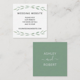 Sage Greeneryの結婚Website Card, Botanical エンクロージャーカード