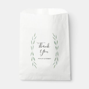 Sage Greenery Botanical Friends結婚,'s Thank You フェイバーバッグ