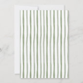 Sage Greenery Bow Coquette Bear Baby Shower 招待状 (裏面)