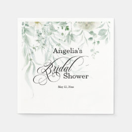 Sage Greenery Bridal Shower スタンダードカクテルナプキン