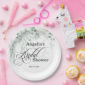 Sage Greenery Bridal Shower ペーパープレート (パーティー)