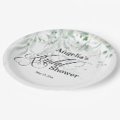 Sage Greenery Bridal Shower ペーパープレート (アングル)