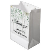 Sage Greenery Bridal Shower ミディアムペーパーバッグ (正面アングル)