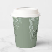 Sage Greenery Bridal Shower 紙コップ (左)