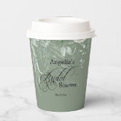 Sage Greenery Bridal Shower 紙コップ (裏面)