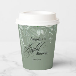 Sage Greenery Bridal Shower 紙コップ