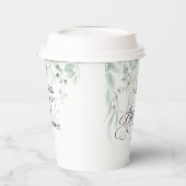 Sage Greenery Bridal Shower 紙コップ (左)