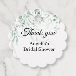 Sage Greenery Bridal Shower favor tag フェイバータグ