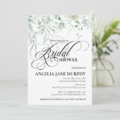 Sage Greenery Bridal Shower Invitation 招待状 (スタンド正面)