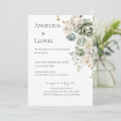 Sage Greenery Spanish Wedding 招待状 (スタンド正面)