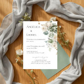 Sage Greenery Spanish Wedding 招待状
