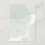 Sage Greenery White Rose Wedding エンクロージャーカード (裏面)