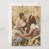 Sage Greenery White Rose Wedding セーブザデート (裏面)