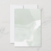 Sage Greenery White Rose Wedding 出欠カード (裏面)