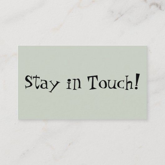 Sage Hand予測できな Outカード「I've Move」 名刺 (裏面)