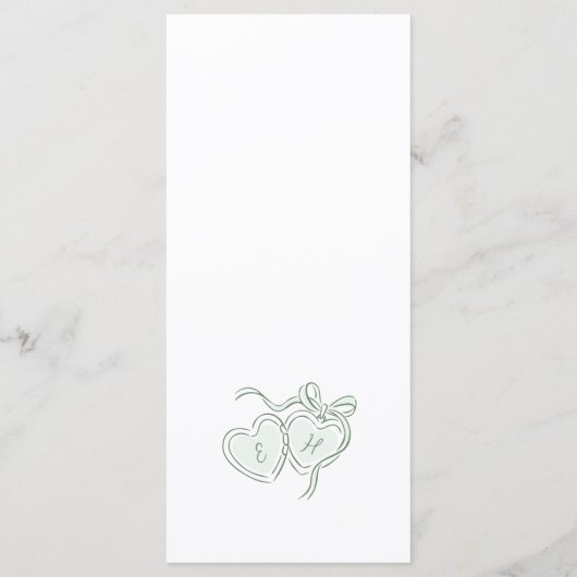 Sage Hand Drawn Cheers Glasses Whimsical Wedding メニュー (裏面)