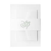 Sage Hand Drawn Hearts Monogram Whimsical Wedding 招待状ベリーバンド (正面例)
