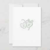 Sage Hand Drawn Monogram Whimsical Wedding Details ノートカード (裏面)