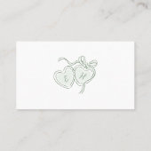Sage Hand Drawn Whimsical Wedding QR code Details プレイスカード (裏面)